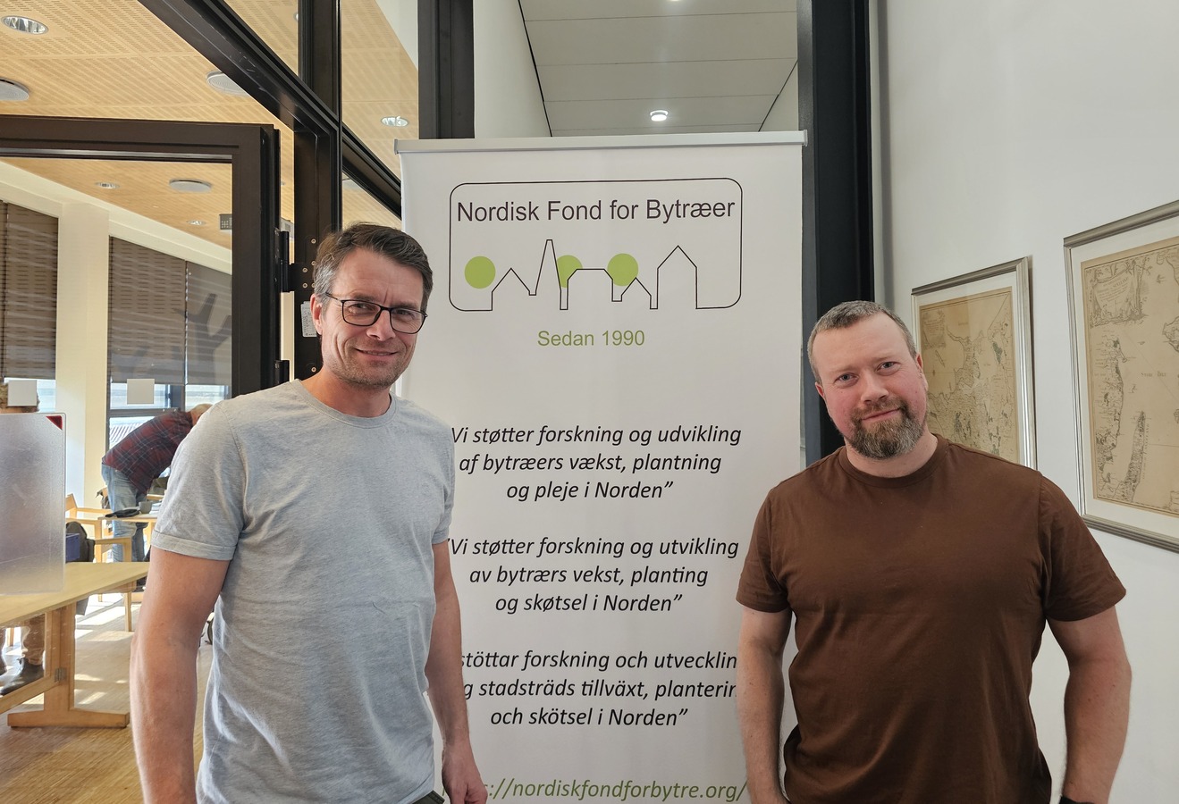 Olve Lundetræ og Roger Eklund deltok Nordisk fond for bytrær sitt årsmøte i København